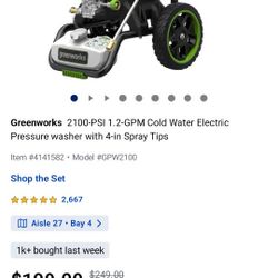 Greenworks Pressure Washer 