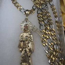 14kt Gold Played Necklace 