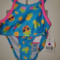  Girls Toddler pinapple  Bathing Suit 