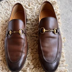 Men’s Brown Leather GUCCI loafers 