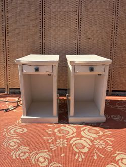 Distressed Nightstands/Side Tables with Charging Stations