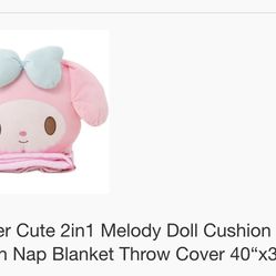 My Melody Pillow With Blanket 