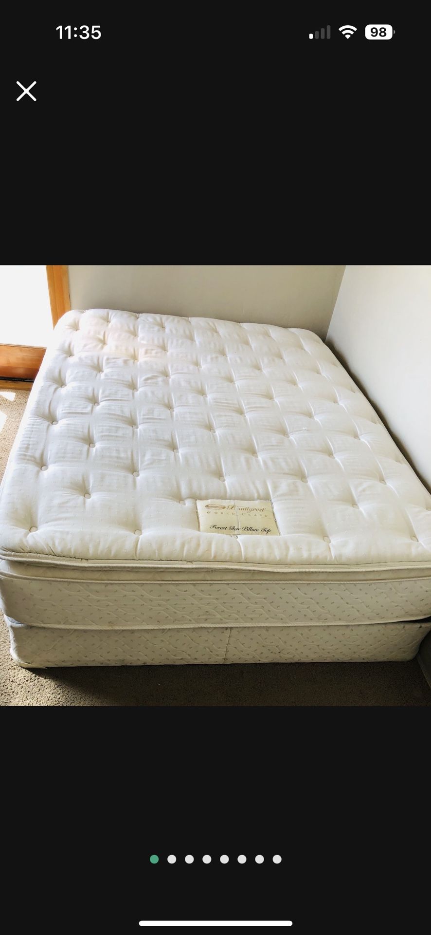 Simmonsq Beautyrest Queen Mattress + Box Spring  