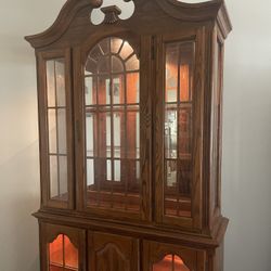 Vintage Wooden China Cabinet