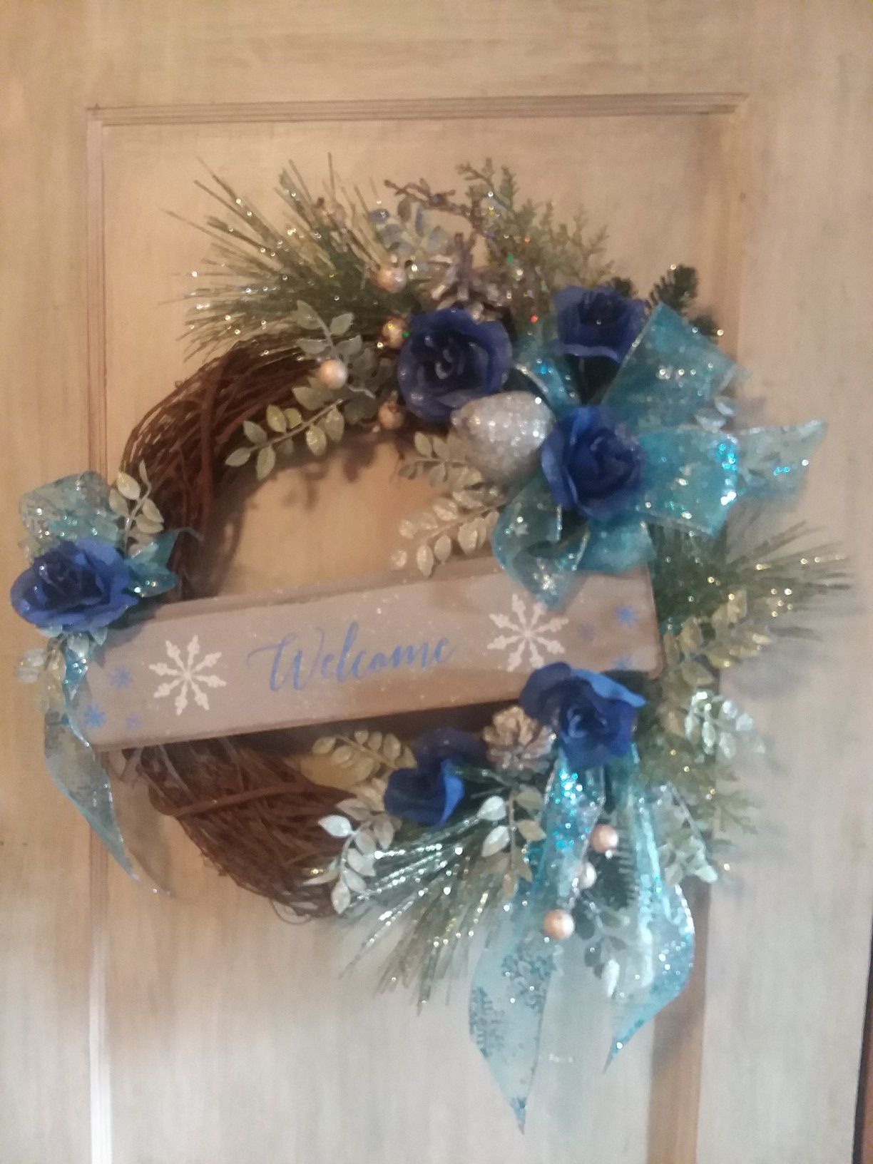 "Welcome" wreath