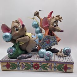 Disney Traditions Jim Shore Jaq & Gus Figurine  – Hand Detached but Included