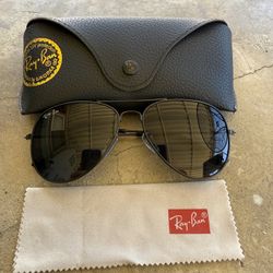 Rayban Aviator Sunglasses Black Frame Black Lenses RB3025 Ray-Ban