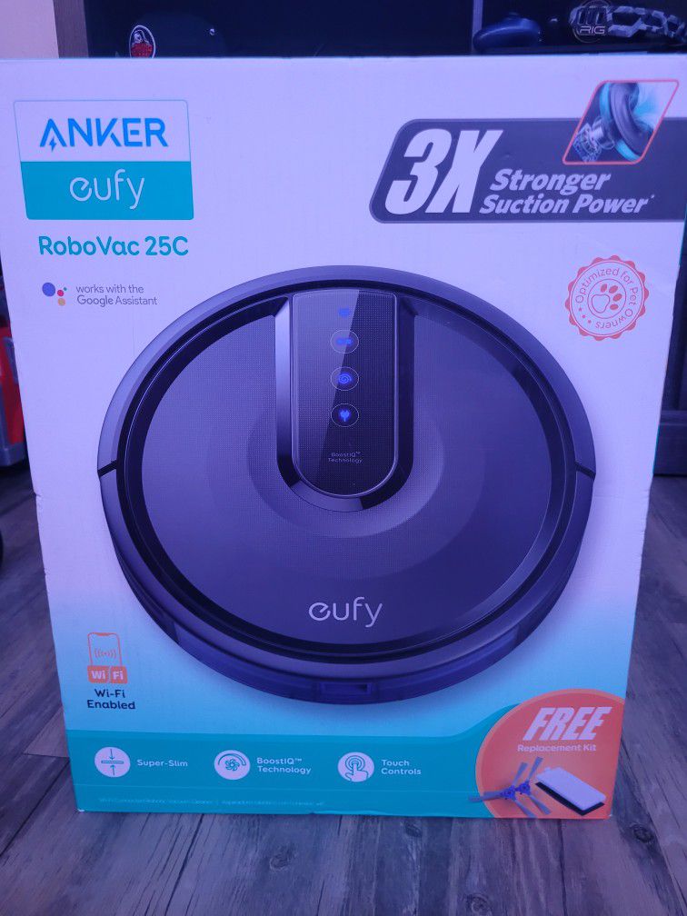 Brand New Anker eufy 25C Wi-Fi Connected Robot Vacuum, Great for Picking up Pet Hairs, Quiet, Slim