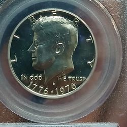 Silver 1976 S Bicentennial 50c PCGS Gem Proof