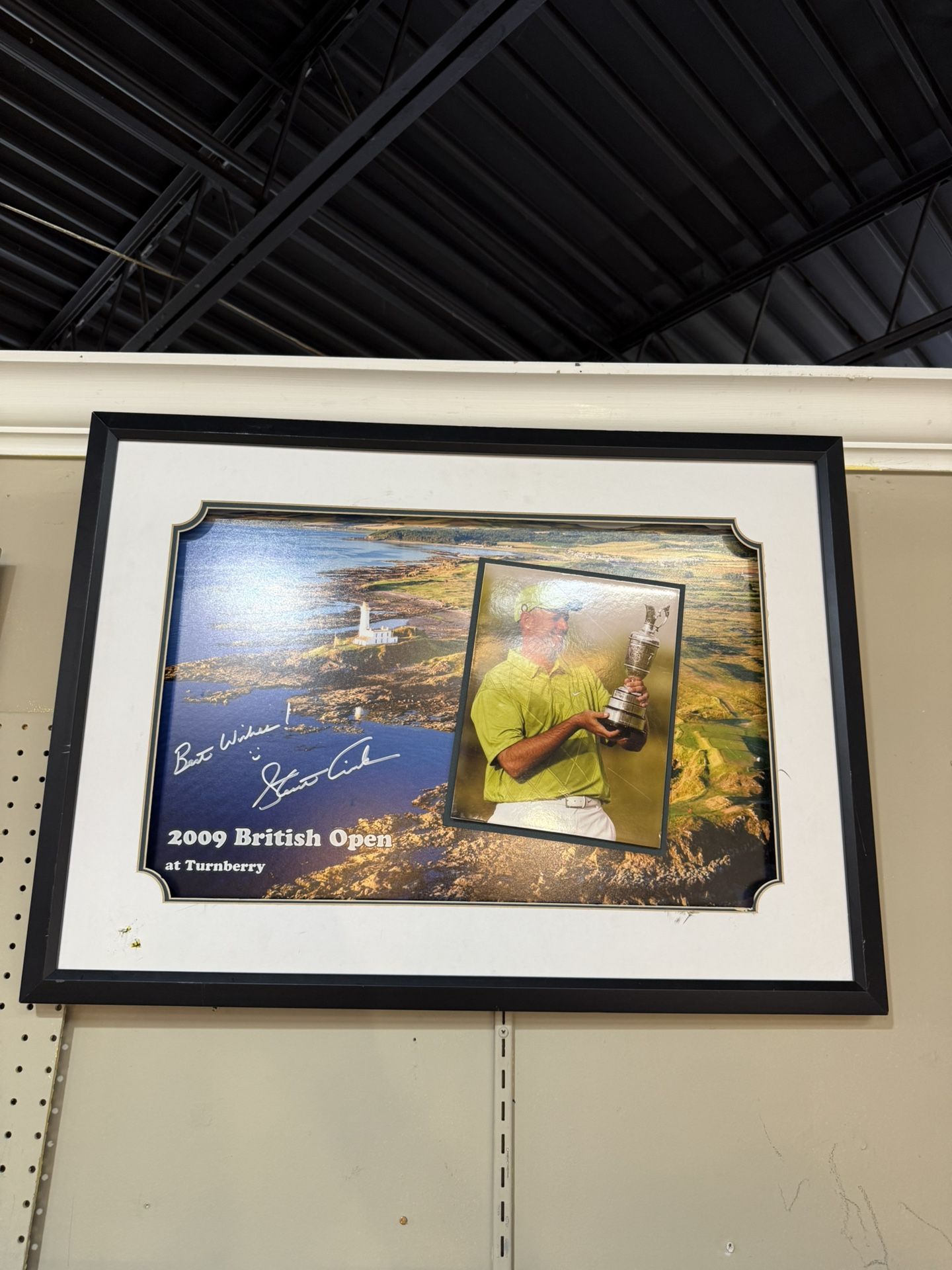 STEWART CINK-Autographed/Signed large poster board framed picture