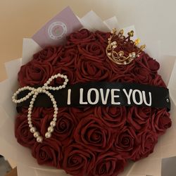 Eternal Red Roses Flower Bouquet 