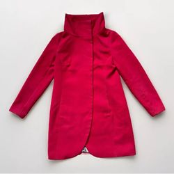 Savage Women’s Size S Red Neck Button Up Pocketed Used Coat