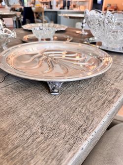 Silver-Plated Footed Serving Tray