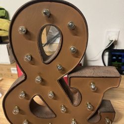 Brown “&” Wall Mount Letter