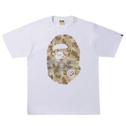 Bape beige camo white t shirt
