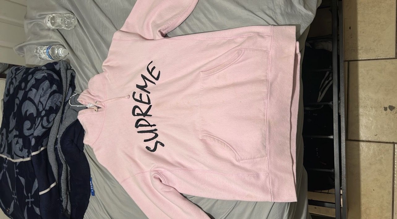 Pink Supreme FTP hoodie