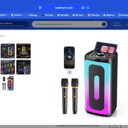 Karaoke Machine for Adult, Bluetooth Speaker with Microphone, Home Party Speaker Karaoke System with Colorful RGB Light, T25-T