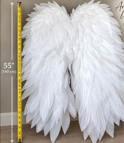 Large White Angel Wings Prop – 55 Inches