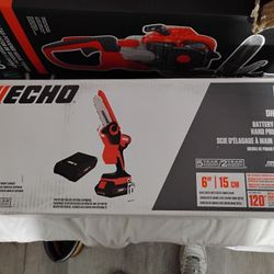 Echo 56V DHS-3006 battery-powered handheld pruning saw kit. 