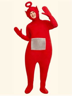 TELETUBBIES 📺 Po 📺 4PC RED PLUSH ADULT COSTUME OSFM 🌟EUC🌟