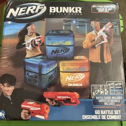 Nerf Bunkr Battle Zones Go Battle Set Inflatable Game Field