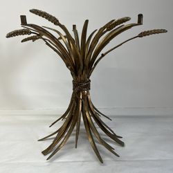 Sheaf Of Wheat Vintage Metal Table Base Stand 16-19” 
