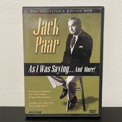 Jack Paar As I Was Saying And More DVD Collectors Edition Late Night Comedy 2004