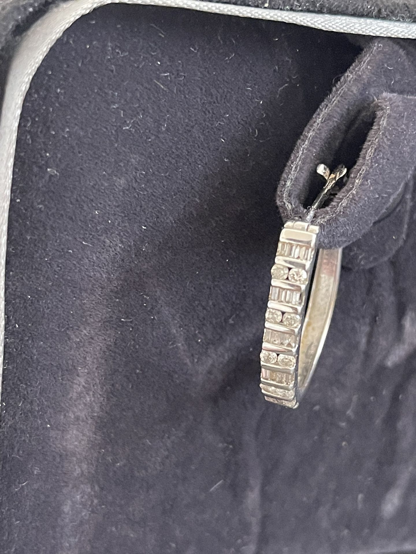 Diamond Hoops Earrings