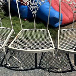 Antique iron chairs