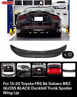 Duckbill Spoiler for 13-20 FRS 86 Subaru BRZ in gloss black (new)