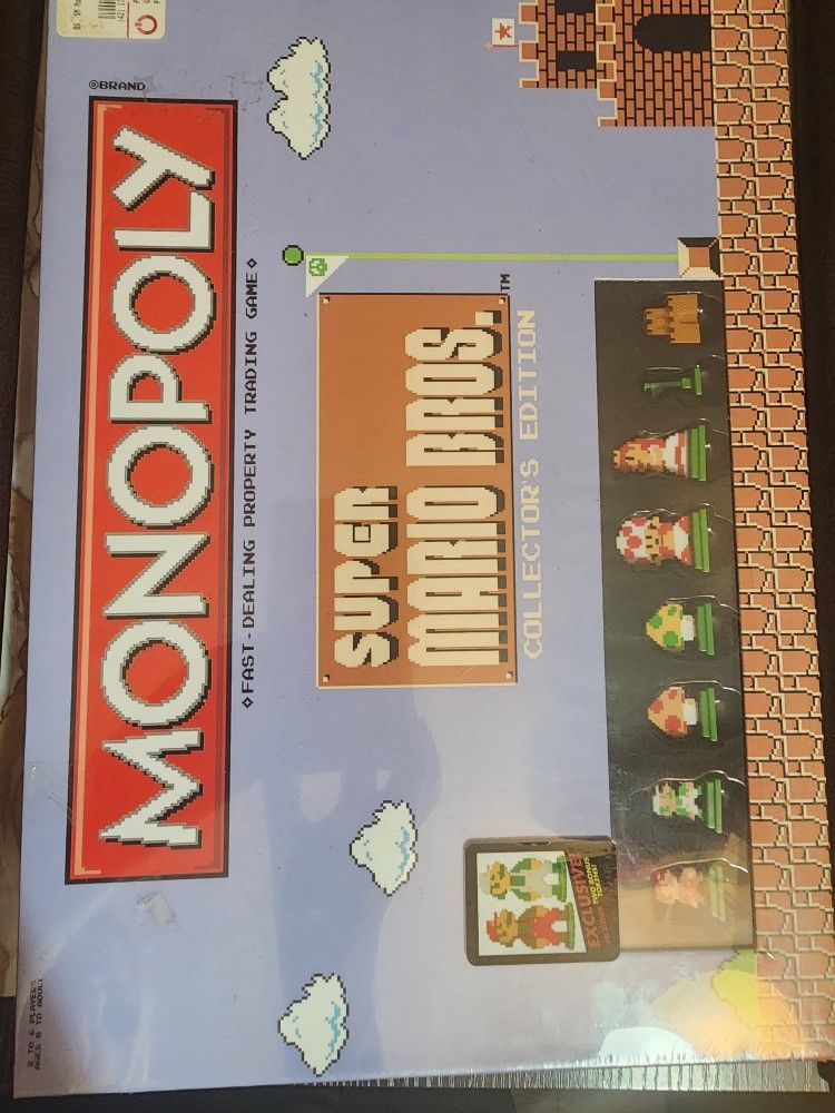 2016 Never Opened Monopoly Super Mario Bros Collectors Edition