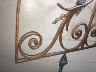 Wrought arched wall decoration man cave she shed yard art