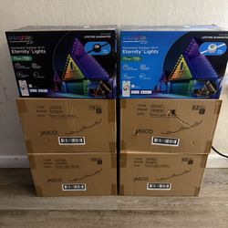 Enbrighten 100 ft. Permanent Outdoor Wi-Fi Eternity Eave Lights, 16.5 in. Spacing, 33 Lumens