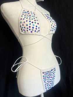 Rhinestone Pole Dancer Or Rave Bikini