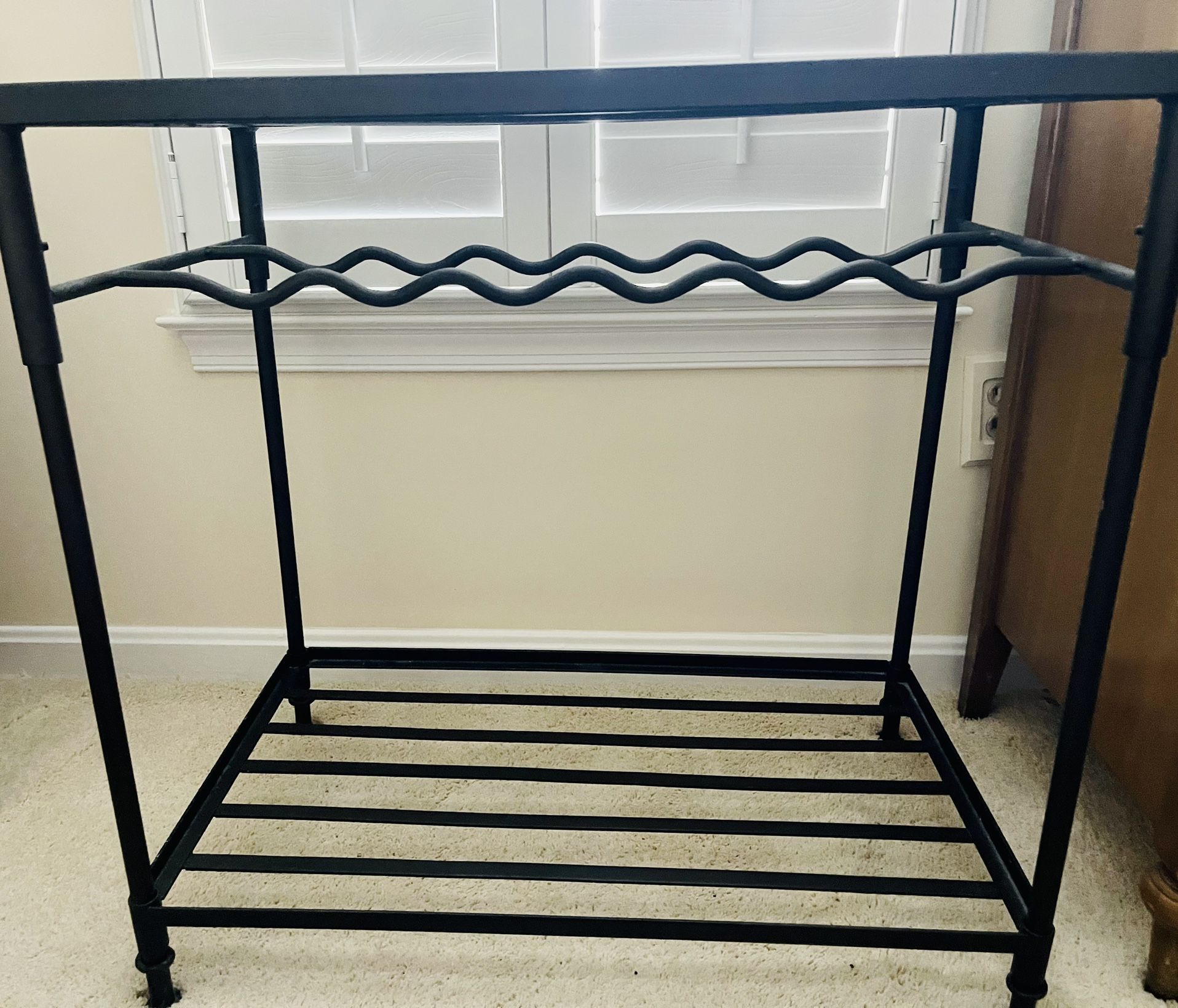 Wrought Iron  Bakers Rack   