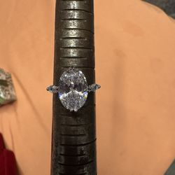 7.5 sterling silver engagement ring