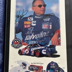 Mark Martin Autographed Merchandise Ad (framed)
