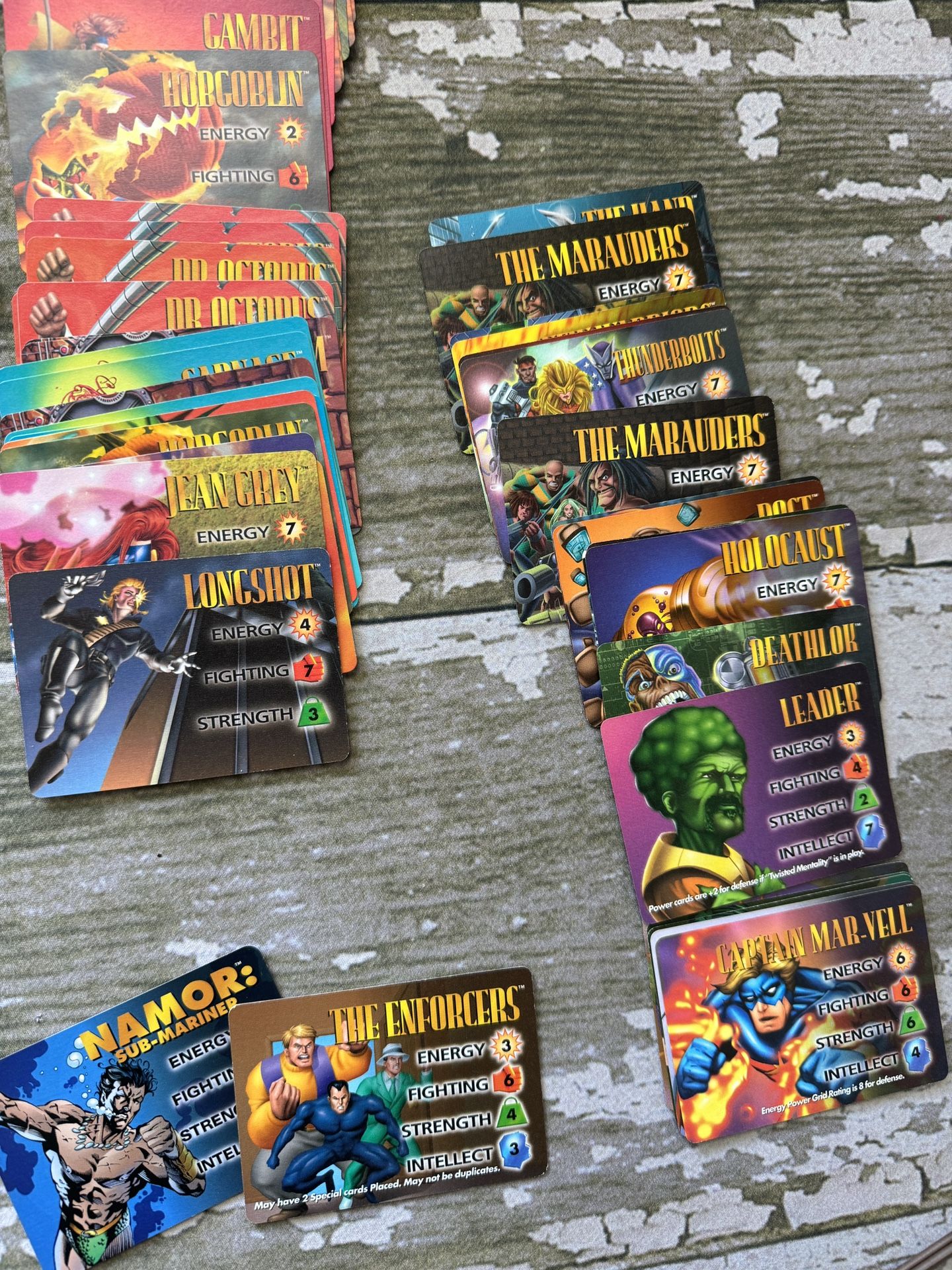 Marvel Overpower Vintage Collectible Card Game Lot Of 900 Cards Years 1(contact info removed)