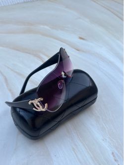 Chanel rimless shield sunglasses