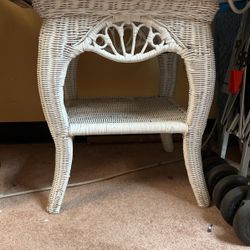 Wicker End Table Or Nightstand 