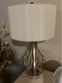 Two Tear drop cage lamps