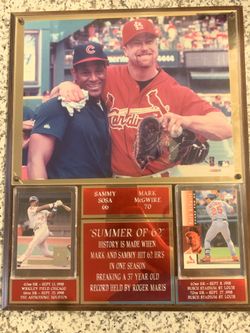 Mark McGwire & Sammy Sosa plaque