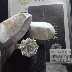 10ct Moissanite Diamond Ring