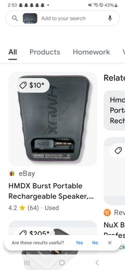 HMDX Burst Portable Rechargeable Speaker.. Corded