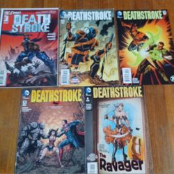 Death Stroke 5 Comic Book Lot Ravager Super Hero Villians