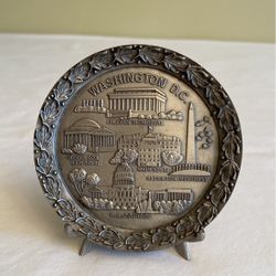 Washington DC Pewter Souvenir Collectible Plate