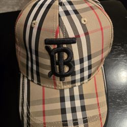 Burberry Checkered Cap Men Hat Accessory Original Collection
