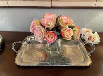 Beautiful Silver Platter Tray Antique