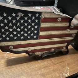 Flag United State With Lights 