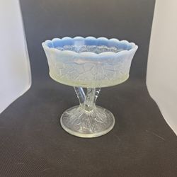 NORTHWOOD WHITE OPALESCENT MAPLE LEAF JELLY COMPOTE